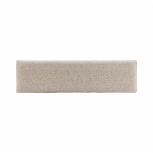 Linon Hayes Wood Upholstered Padded Bench in Natural Brown Perspective: left