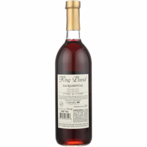 King David Sacramental Kosher New York Semi Sweet Red Wine Perspective: left