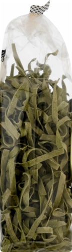Al Dente Spinach Fettuccine Noodles Perspective: left