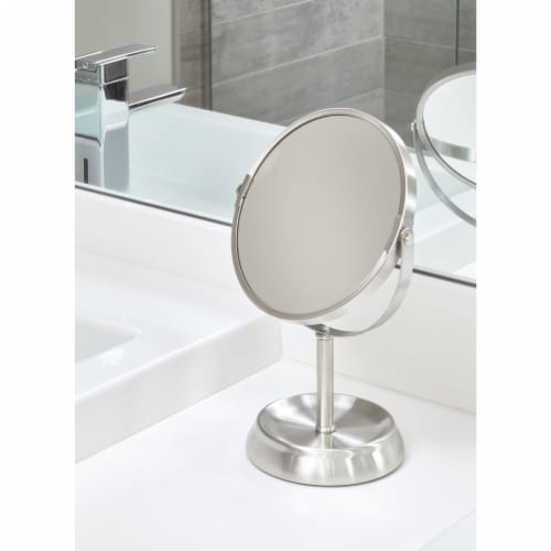 iDesign Stainless Steel Swivel Vanity Mirror - Silver Perspective: left