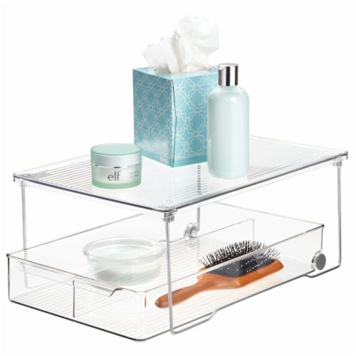 iDesign Clear Undersink Shelf Perspective: left