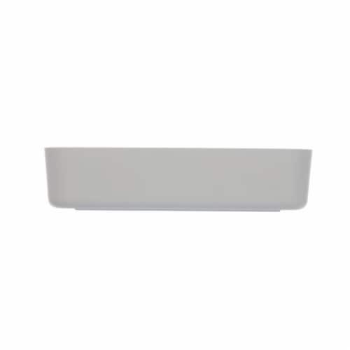 iDesign™ Eco Recycled Plastic Compact Drawer Bin - Gray Perspective: left