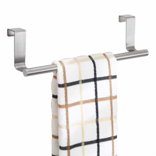 iDesign Forma Over-the-Cabinet Towel Bar - Silver Perspective: left