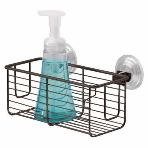 InterDesign Classico Suction Bath Basket - Bronze Perspective: left