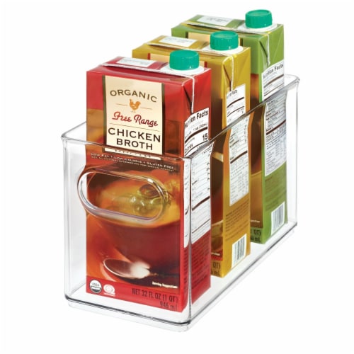 iDesign The Home Edit Narrow Pantry Bin Clear Perspective: left