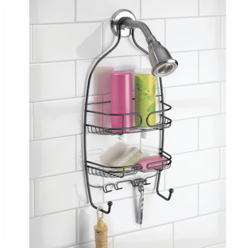 iDesign Neo Medium Shower Caddy - Matte Black Perspective: left