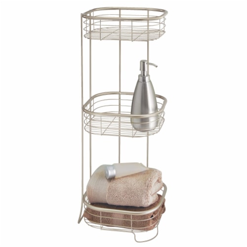 InterDesign Forma 3-Tier Shower Shelf - Bronze - Satin Perspective: left