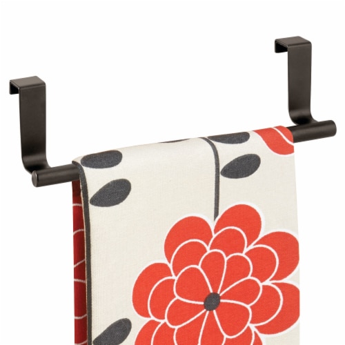 iDesign Forma Over-the-Cabinet Towel Holder - Bronze Perspective: left