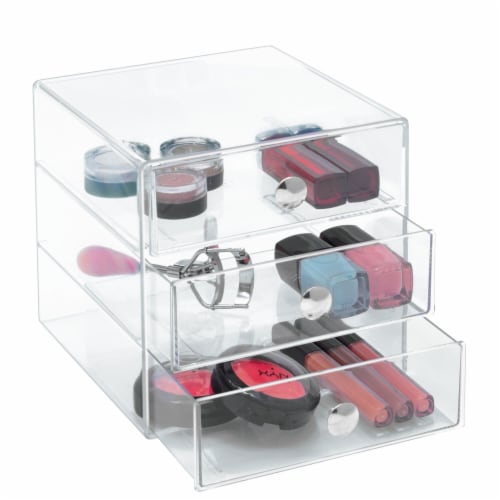 InterDesign 3-Drawer Organizer - Clear Perspective: left