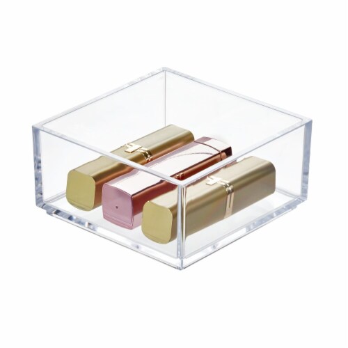 iDesign Clear Cosmetic Drawer Organizer - Clear Perspective: left