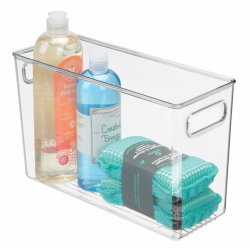 InterDesign Linus Transparent Plastic Bin Perspective: left