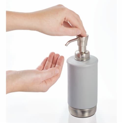 iDesign York Pump Dispenser - Gray/Nickel Perspective: left