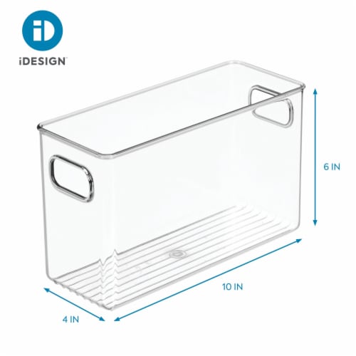 InterDesign® Bath Binz!™ Clear Storage Bin Perspective: left