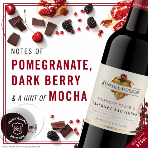 Kendall-Jackson Vintner's Reserve Cabernet Sauvignon California Red Wine Half Bottle Perspective: left