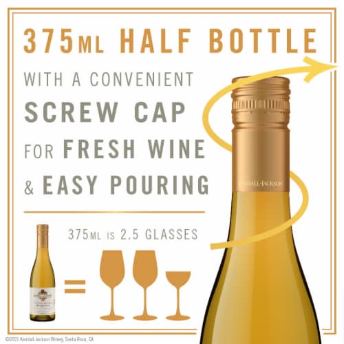 Kendall-Jackson Vintner's Reserve Chardonnay California White Wine Half Bottle Perspective: left
