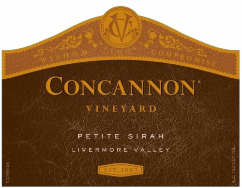 Concannon Founders Petite Sirah Red Wine Perspective: left