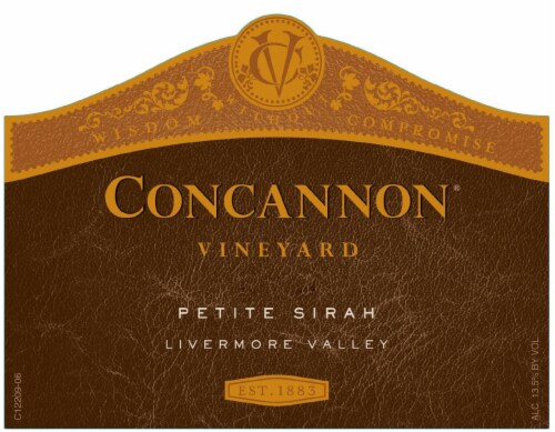 Concannon Founders Petite Sirah Red Wine Perspective: left