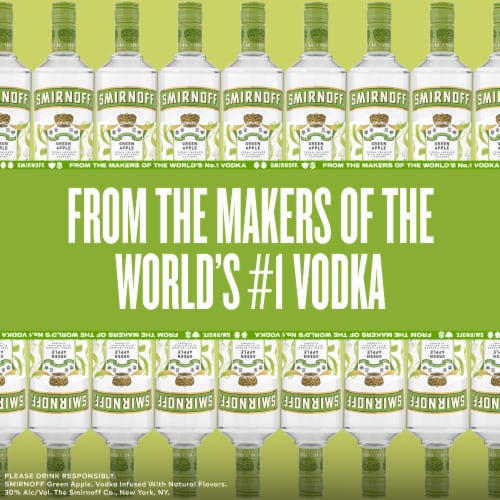 Smirnoff Green Apple Vodka Perspective: left