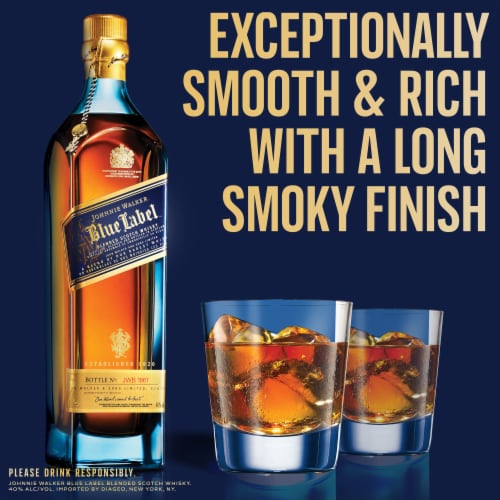 Johnnie Walker Whisky - Blended Scotch JW Blue Label Perspective: left