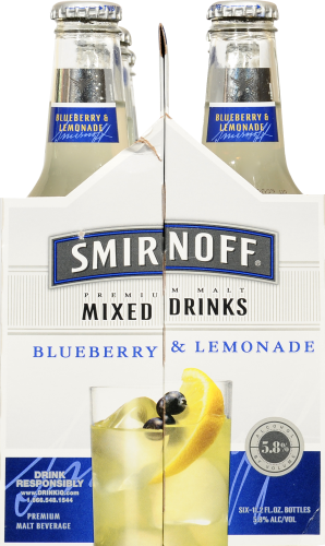 Smirnoff Premium Blueberry Hard Lemonade Perspective: left
