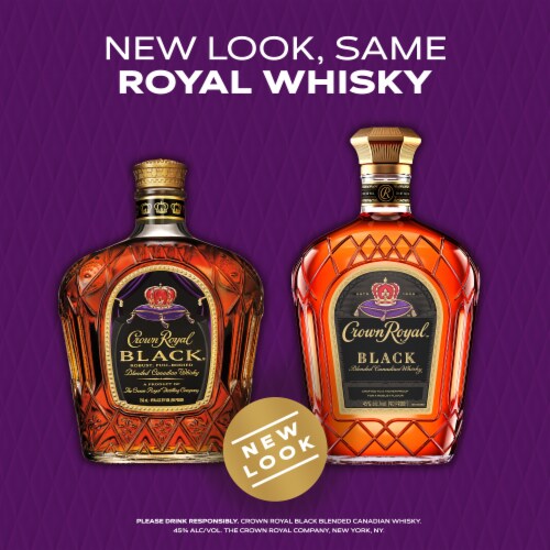 Crown Royal Black Blended Canadian Whisky Perspective: left