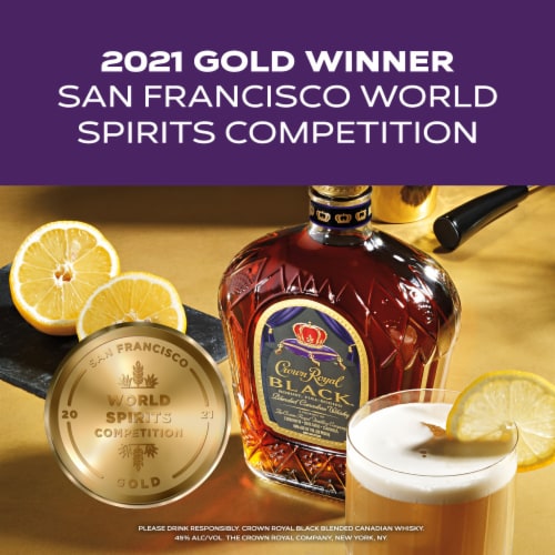 Crown Royal Black Blended Canadian Whisky Perspective: left