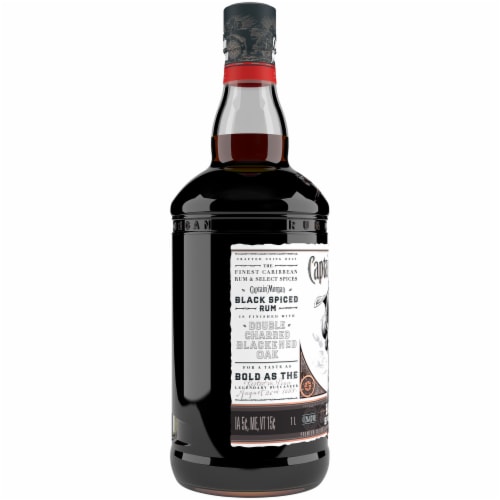Captain Morgan Black Spiced Dark Rum Perspective: left