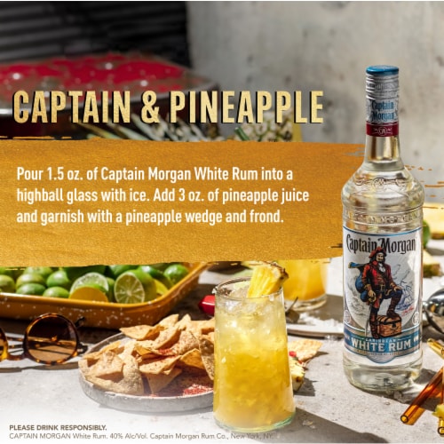 Captain Morgan White Rum Perspective: left