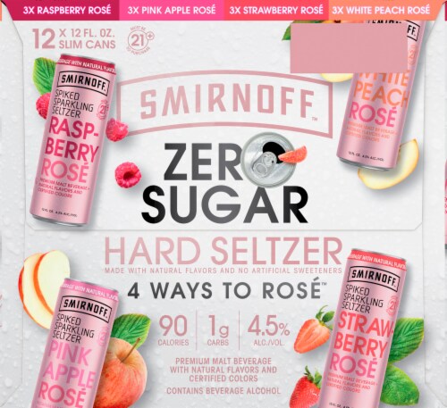 Smirnoff Raspberry Spiked Sparkling Seltzer Perspective: left