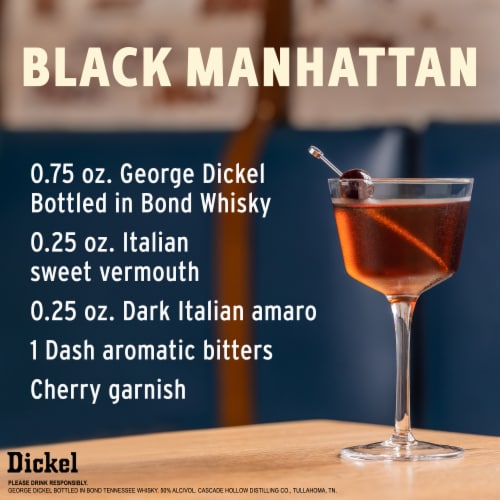 George Dickel Whiskey - American Tennesse Bottled In Bond Perspective: left