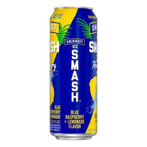 Smirnoff Ice Smash Blue Raspberry Lemonade Perspective: left