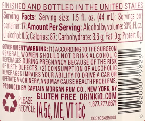 Captain Morgan™ Cherry Vanilla Spiced Rum Perspective: left