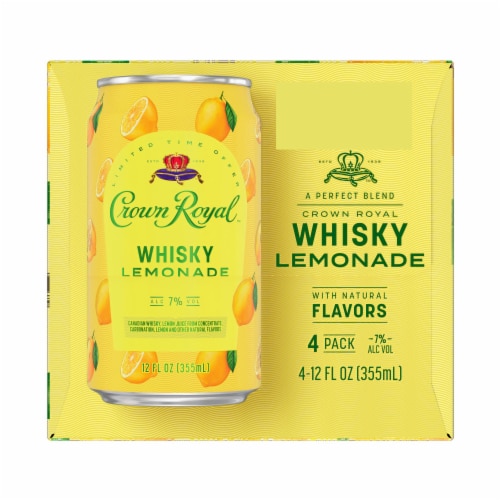 Crown Royal Lemonade Whisky Ready to Drink Cocktail Perspective: left