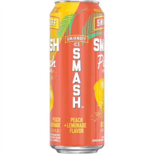 Smirnoff Ice Smash Peach Lemonade Perspective: left