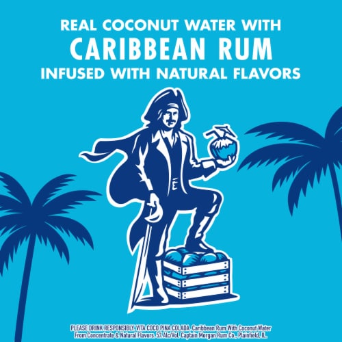 Vita Coco Ready To Drink Spiked Pina Colada wh CM Rum Perspective: left
