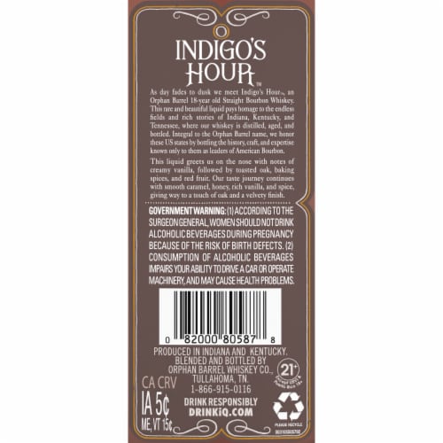 Orphan Barrel Whiskey - American Indigos Hour Perspective: left