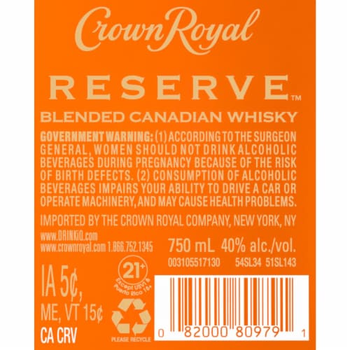 Crown Royal Whisky - Canadian Reserve 12YO Perspective: left