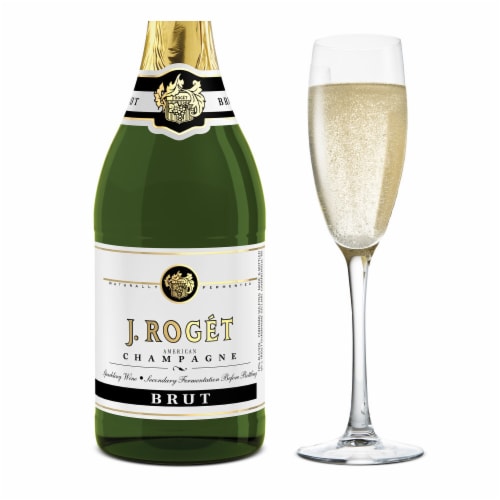 J. Roget American Champagne Brut White Sparkling Wine Perspective: left