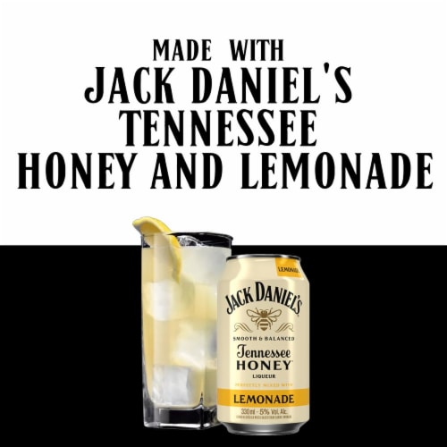 Jack Daniel's Whiskey Honey Lemonade Ready to Drink Cocktail, 4