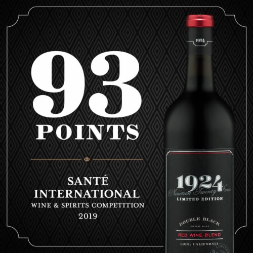 1924 Double Black California Red Wine Blend Perspective: left