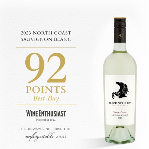 Black Stallion North Coast Sauvignon Blanc White Wine Perspective: left