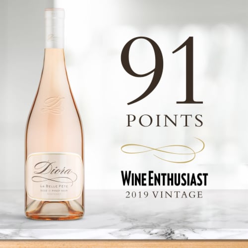 Diora La Belle Fete Monterey California Rose of Pinot Noir Rose Wine Perspective: left