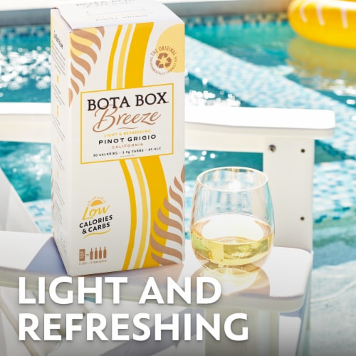 Bota Box Breeze Pinot Grigio White Wine Perspective: left