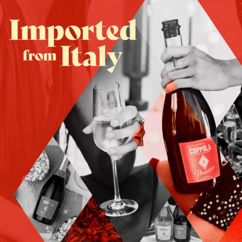 Coppola Diamond Collection D.O.C. Prosecco Sparkling White Wine Perspective: left