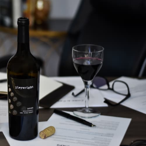 Playwright California Red Blend Wine Perspective: left