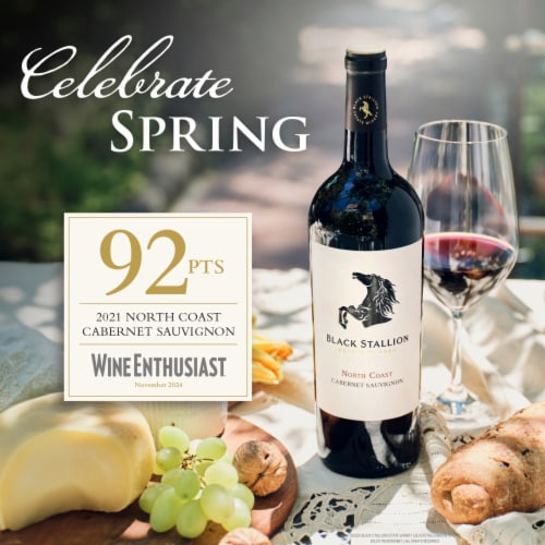 Black Stallion North Coast California Cabernet Sauvignon Red Wine Perspective: left