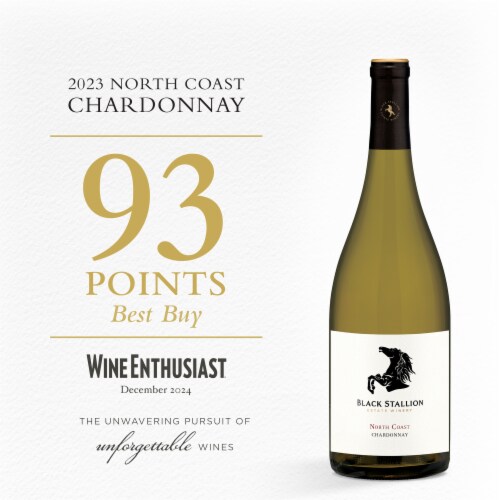 Black Stallion North Coast California Chardonnay White Wine Perspective: left