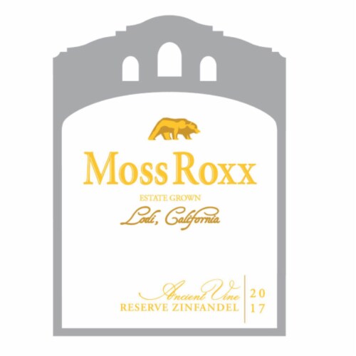 Moss Roxx Zinfandel Ancient Vine Wine Perspective: left