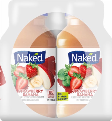 Naked® Fruit Smoothie Strawberry Banana Juice Blend Perspective: left