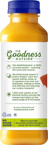 Naked Juice Orange Mango Smoothie 100% Flavored Juice Blend Drink Perspective: left